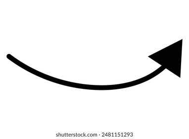 Black arrow to the right  vector, isolated on white background. Arrow indicated the direction symbol. Black arrow right icon symbol. Vector illustration. Eps file 58.