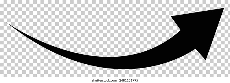 Black arrow to the right vector, isolated on transparent background. Arrow indicated the direction symbol. Green arrow right icon symbol. Vector illustration. Eps file 51.