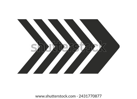 Black Arrow in a row. Arrows Black on White background. Arrows vector icons. Arrow icon. Vector illustration. Eps file 672.