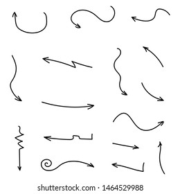 Black Arrow Set On White Background Vector / Illustration