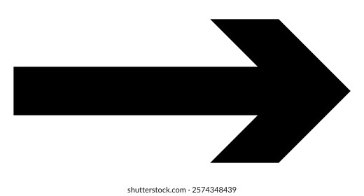 Black arrow shape element vector
