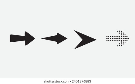 Black Arrow shape icon design
