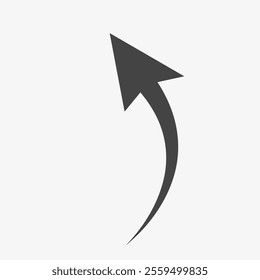 Black Arrow Up sign. Increase graph. Vector illustration