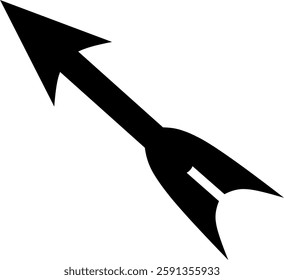 Black arrow single icon unique