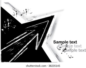  black arrow splatter border with place for sample text