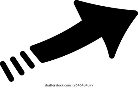 Black Arrow Symbolizing Growth and Progress