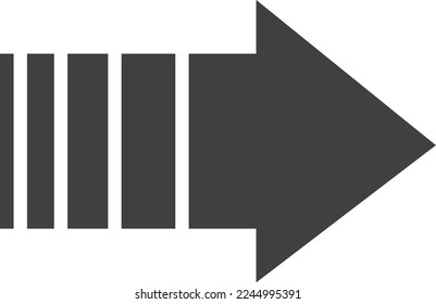 Schwarzer Pfeil, Vektorsymbol, Pfeile auf weißem Hintergrund. Pfeilvektorkollektion. Vektorgrafik

