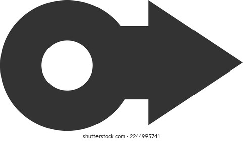 Black arrow vector icon Arrows on white background. Arrow icon.