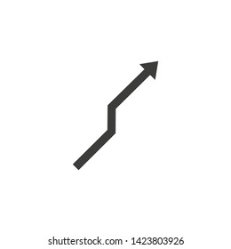 Black arrow. Vector icon flat design