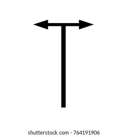 Black arrow vector icon on white background.