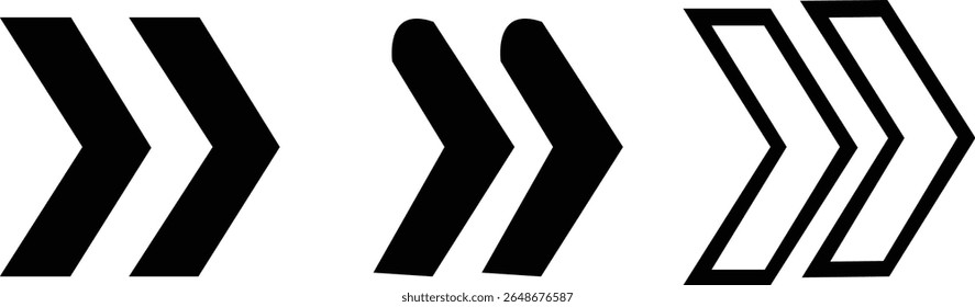 Black arrow vector icon pack. Arrow mark icons. Arrow paint - stock vector.Arrow And Cursor Icons.