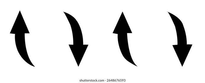 Black arrow vector icon pack. Arrow mark icons. Arrow paint - stock vector.Arrow And Cursor Icons.