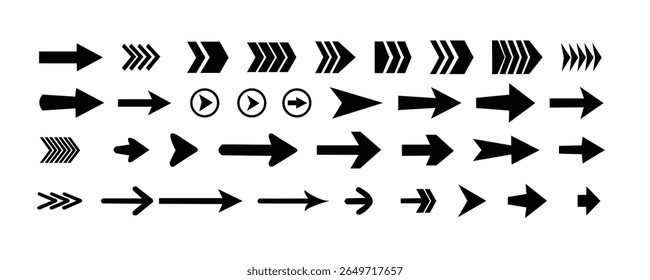 Black arrow vector icon pack.grunge arrow vector. grunge arrow brush.grunge arrow paint.
