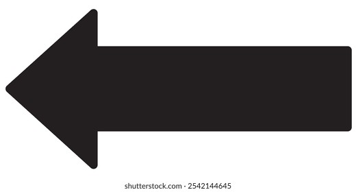 black arrow vector illustration isolated on a white background
