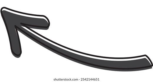 black arrow vector illustration isolated on a white background