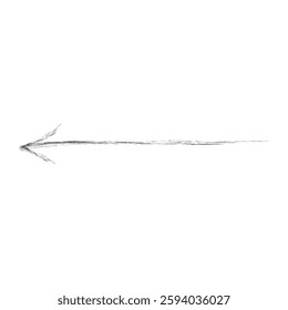 Black arrow vector illustration. isolated on a white background.  drawn by hand with a brush. coal, chalk,