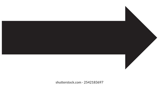 seta preta vetor sinal plana ilustração coleção