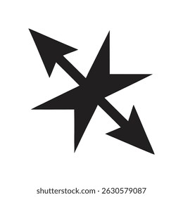 Diseño de icono de silueta de Vector de flecha negra