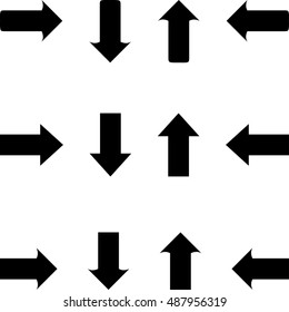 Black arrows all directions
