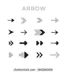 Black arrows collection. Editable vector illustration.