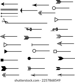 Black Arrows with Different Shape Free