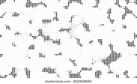 Black Arrows Forming Clusters on White Dotted Background