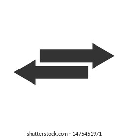 Black Arrows Icon Journey Choice Guidance Vector Isolated Navigation Decision Illustration
