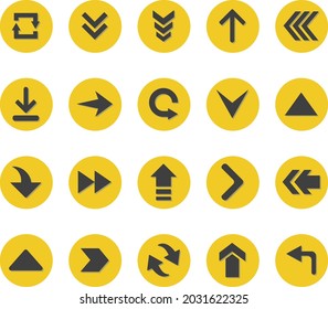 Black arrows icon pack, illustration, vector, on a white background.