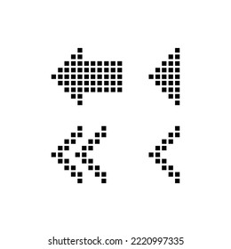 Icono de flechas negras aislado en fondo blanco, estilo de punto de flecha. Ilustración del vector