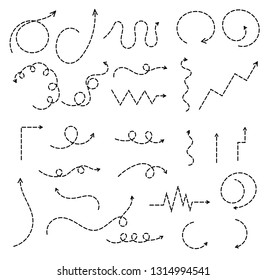 black arrows icons set Isolated on white background. vector illustration.