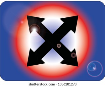 black arrows on background