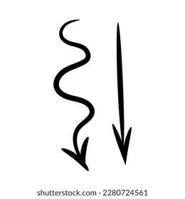 Black arrows on white background
