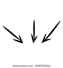 Black arrows on white background