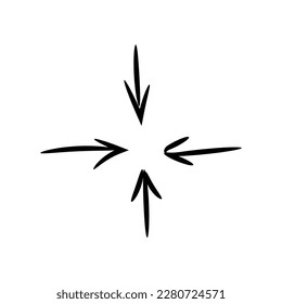 Black arrows on white background