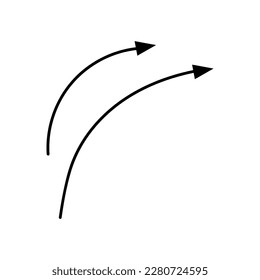 Black arrows on white background