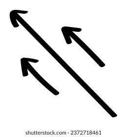 Black arrows on white background