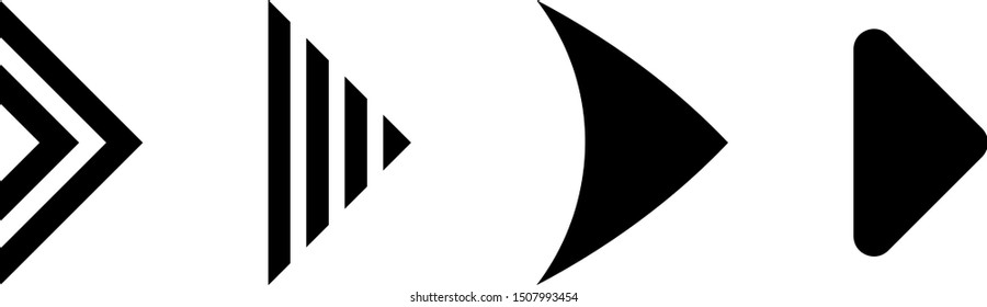 Black Arrows Pack Set Icon Vector