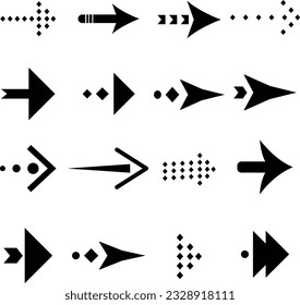black arrows pack vector, black vector arrows