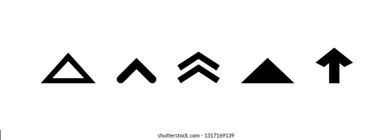 black arrows Set. Arrow symbol for your web site design, logo, app, UI. Different swipe up arrows, Up and down trend