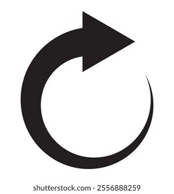 Black arrows set. Curved arrows. Arrow sign. Curved arrow pointing right. Black and red arrow.