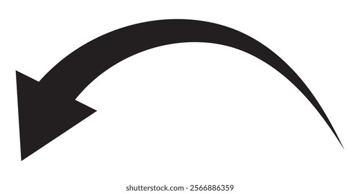 Black arrows set. Curved arrows. Arrow sign. Curved arrow pointing right. Black and red arrow.