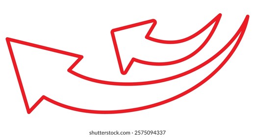 Black arrows set. Curved arrows. Arrow sign. Curved arrow pointing right. Black and red arrow. 1176