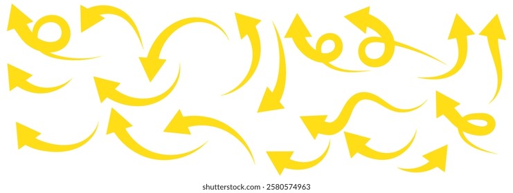 Black arrows set. Curved arrows. Arrow sign. Curved arrow pointing right. Black and red arrow.