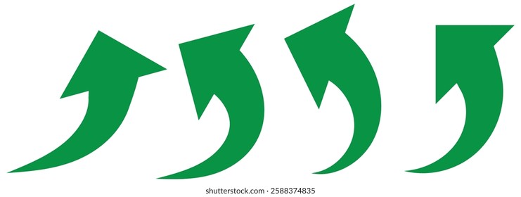 UP Black arrows set. Curved arrows. Arrow sign. Curved arrow pointing right. Black and red arrow.