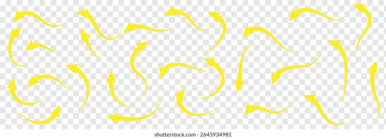 Black arrows set. Curved arrows. Arrow sign. Vector  illustration EPS 20 .