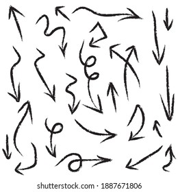 Las flechas negras configuran un vector hecho a mano