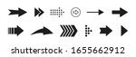 Black arrows set icons vector illustration