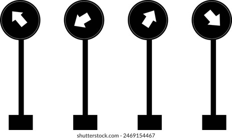 Black arrows. Turn Right signs Arrows icon symbol set simple design Way direction arrow sign set. Road sign direction icon big collection