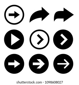Black arrows vector collection