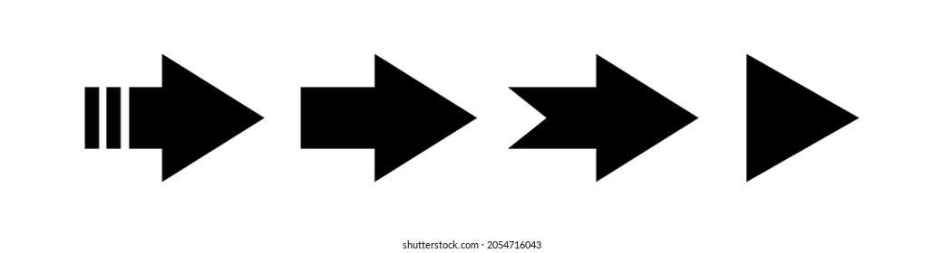 Black arrows vector collection. Different black Arrows icons isolated on white background. Vector illustration